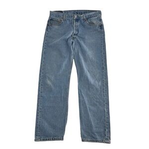 Vintage 90s Levi's 501 Jeans Mens‎ 36x32 Blue Light Wash Button Fly Original Fit